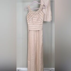 Jessica Howard Beige Maxi Dress